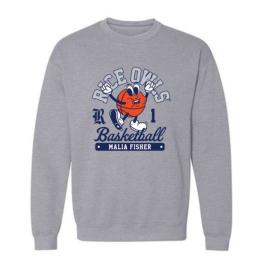 Rice - NCAA Women's Basketball : Malia Fisher - Crewneck Sweatshirt Fashion Shersey