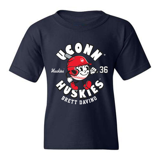 UConn - NCAA Baseball : Brett Davino - Youth T-Shirt Fashion Shersey