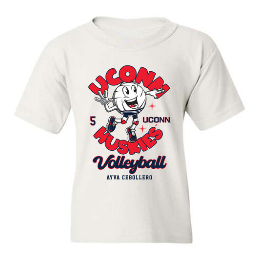 UConn - NCAA Women's Volleyball : Ayva Cebollero - Youth T-Shirt Fashion Shersey