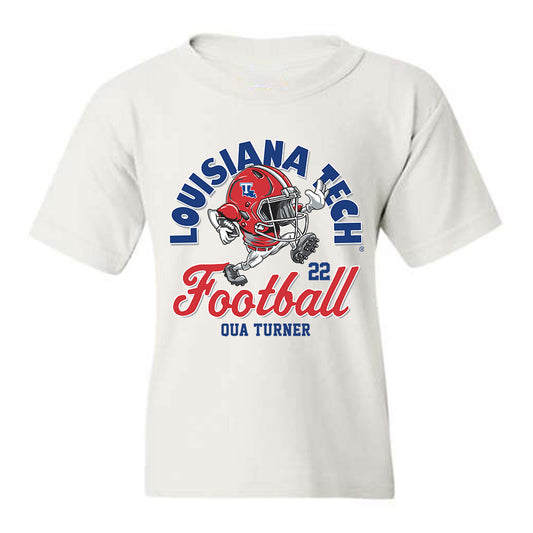 LA Tech - NCAA Football : Qua Turner - White Fashion Shersey Youth T-Shirt