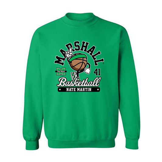 Marshall - NCAA Men's Basketball : Nate Martin - Crewneck Sweatshirt Fashion Shersey