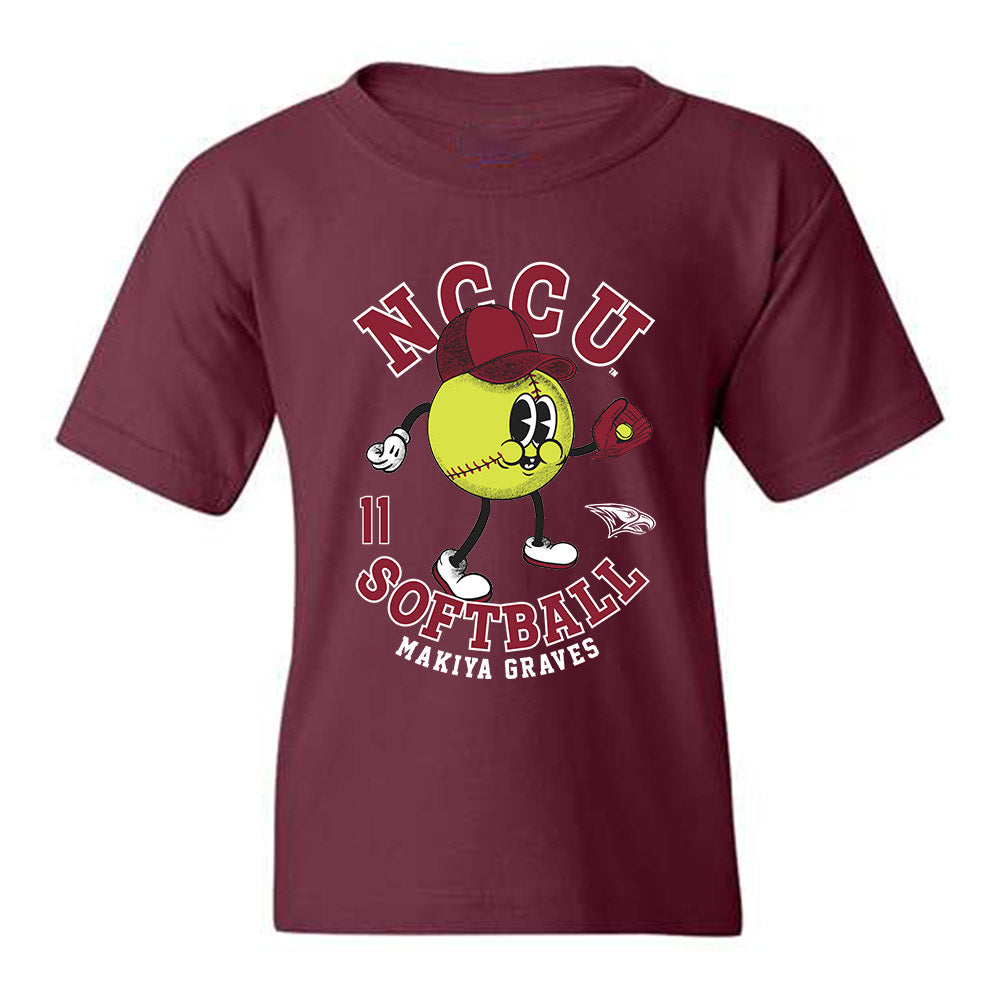NCCU - NCAA Softball : Makiya Graves - Youth T-Shirt Fashion Shersey