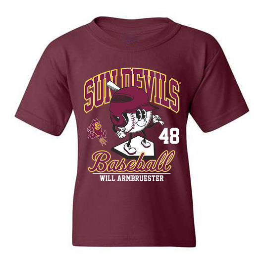 Arizona State - NCAA Baseball : Will Armbruester - Fashion Shersey Youth T-Shirt
