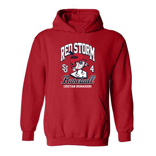 St. Johns - NCAA Baseball : Cristian Bernardini - Hooded Sweatshirt Fashion Shersey