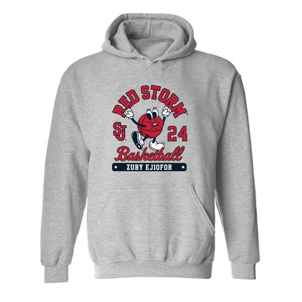 St. Johns - NCAA Men's Basketball : Zuby Ejiofor - Hooded Sweatshirt Fashion Shersey