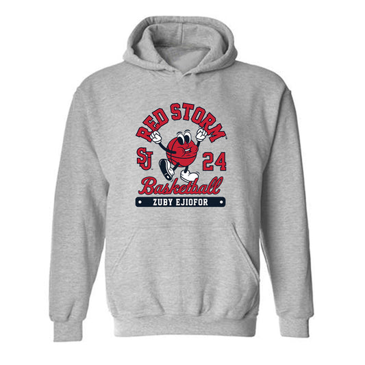 St. Johns - NCAA Men's Basketball : Zuby Ejiofor - Hooded Sweatshirt Fashion Shersey