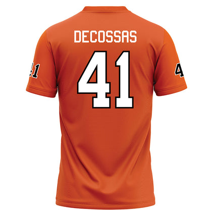 UTPB - NCAA Football : Hayden Decossas - Orange Jersey