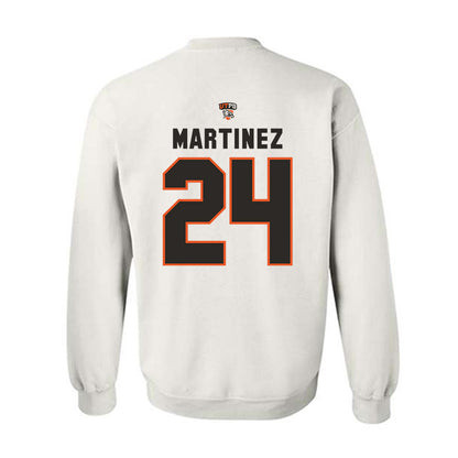 UTPB - NCAA Football : Cristian Martinez - White Replica Shersey Sweatshirt