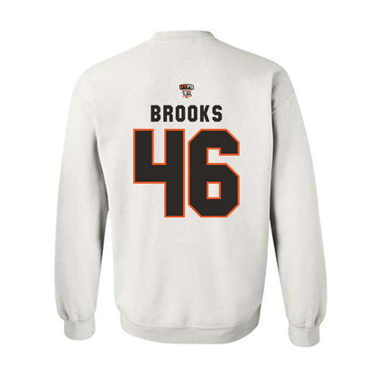 UTPB - NCAA Football : Datron Brooks - White Replica Shersey Sweatshirt