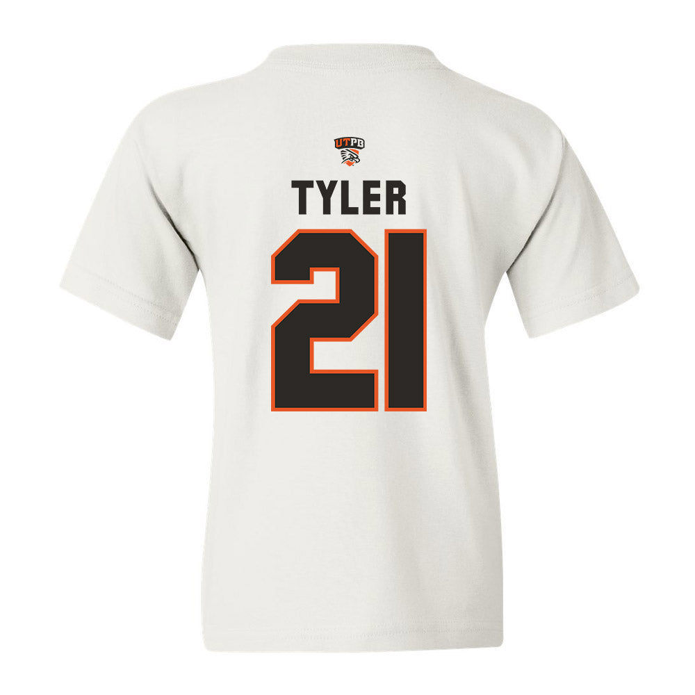 UTPB - NCAA Football : Jaques Tyler - White Replica Shersey Youth T-Shirt