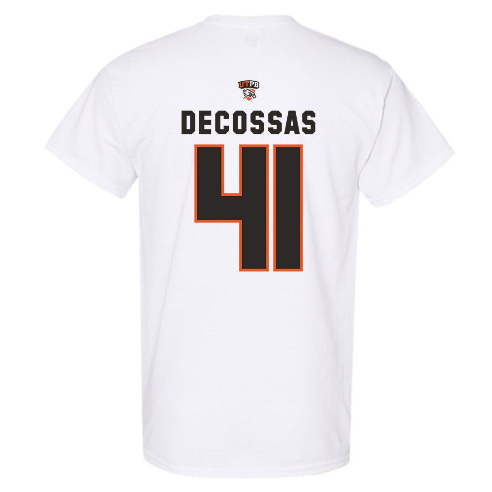 UTPB - NCAA Football : Hayden Decossas - White Replica Shersey Short Sleeve T-Shirt