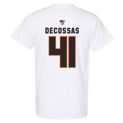 UTPB - NCAA Football : Hayden Decossas - White Replica Shersey Short Sleeve T-Shirt