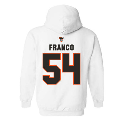 UTPB - NCAA Football : Eric Franco - White Replica Shersey Hooded Sweatshirt