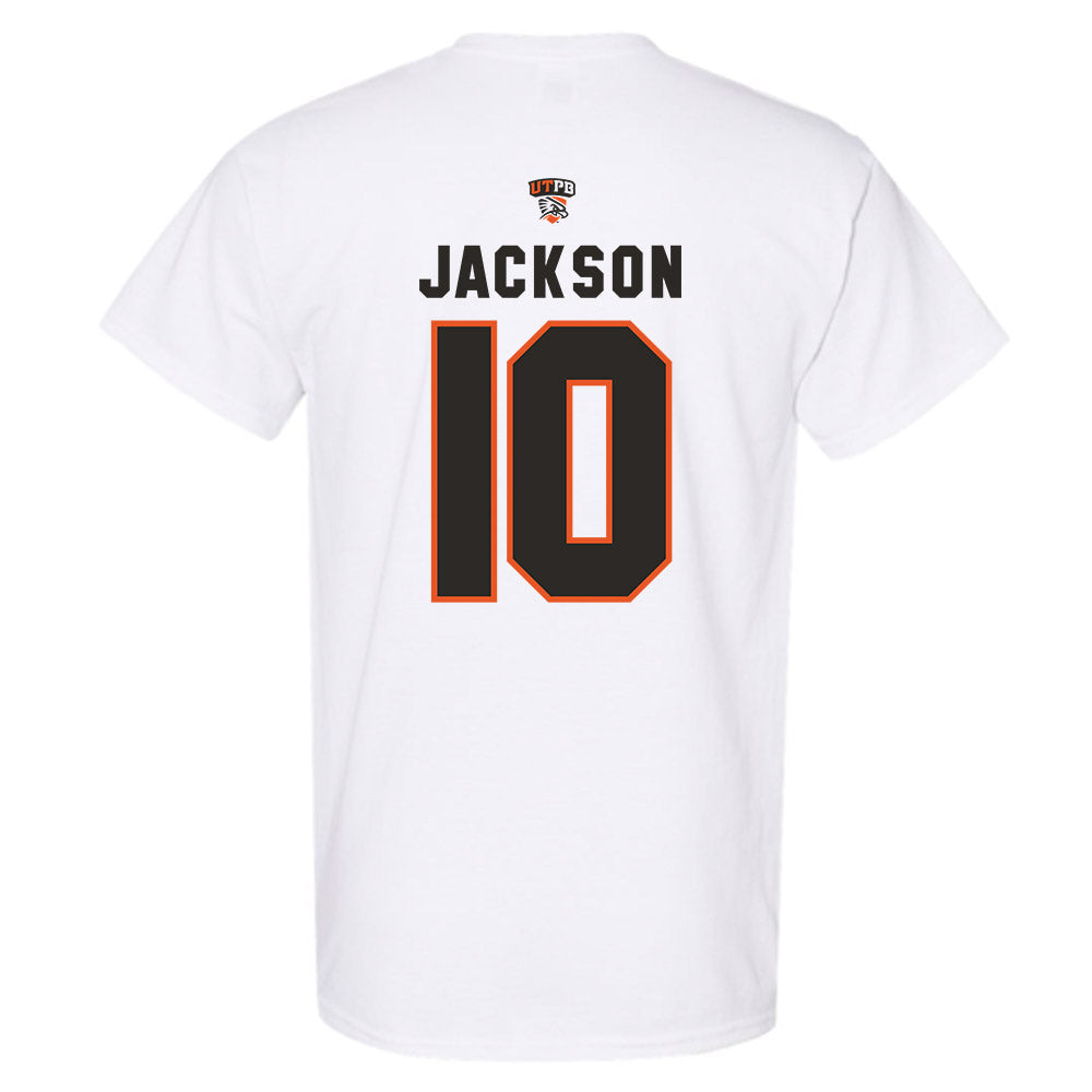 UTPB - NCAA Football : Malik Jackson - White Replica Shersey Short Sleeve T-Shirt