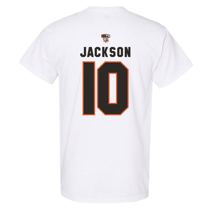UTPB - NCAA Football : Malik Jackson - White Replica Shersey Short Sleeve T-Shirt