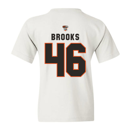 UTPB - NCAA Football : Datron Brooks - White Replica Shersey Youth T-Shirt