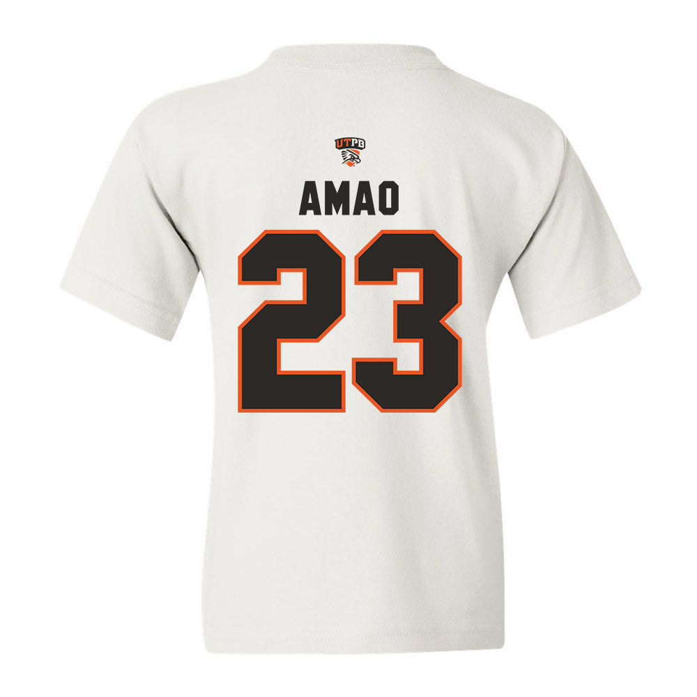 UTPB - NCAA Football : Kamren Amao - White Replica Shersey Youth T-Shirt