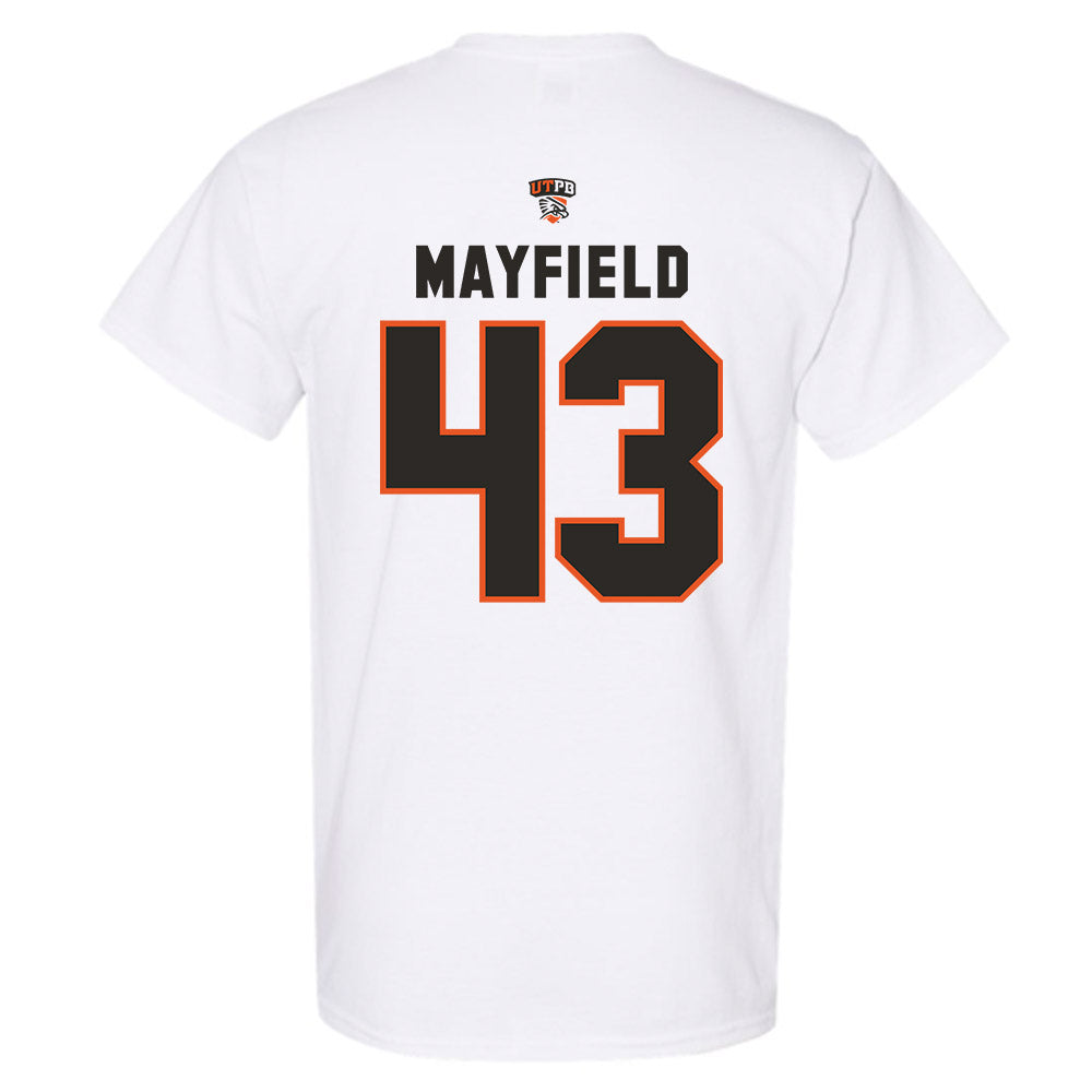 UTPB - NCAA Football : Michael Mayfield - White Replica Shersey Short Sleeve T-Shirt