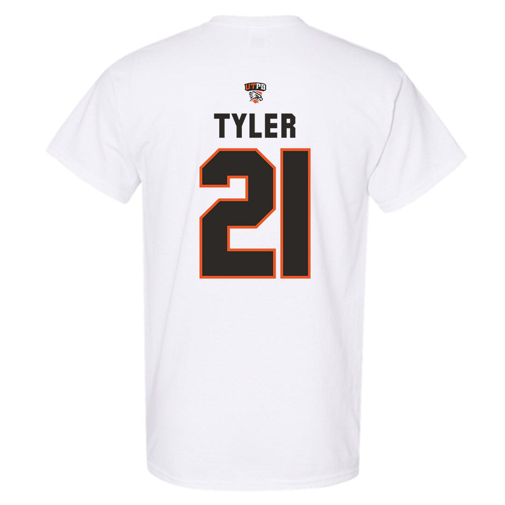 UTPB - NCAA Football : Jaques Tyler - White Replica Shersey Short Sleeve T-Shirt