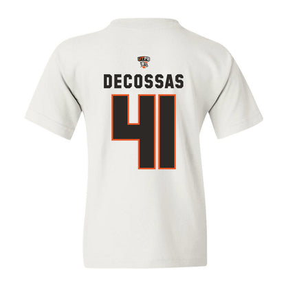 UTPB - NCAA Football : Hayden Decossas - White Replica Shersey Youth T-Shirt