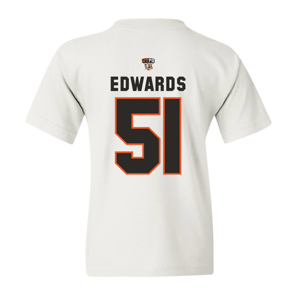 UTPB - NCAA Football : Heston Edwards - White Replica Shersey Youth T-Shirt