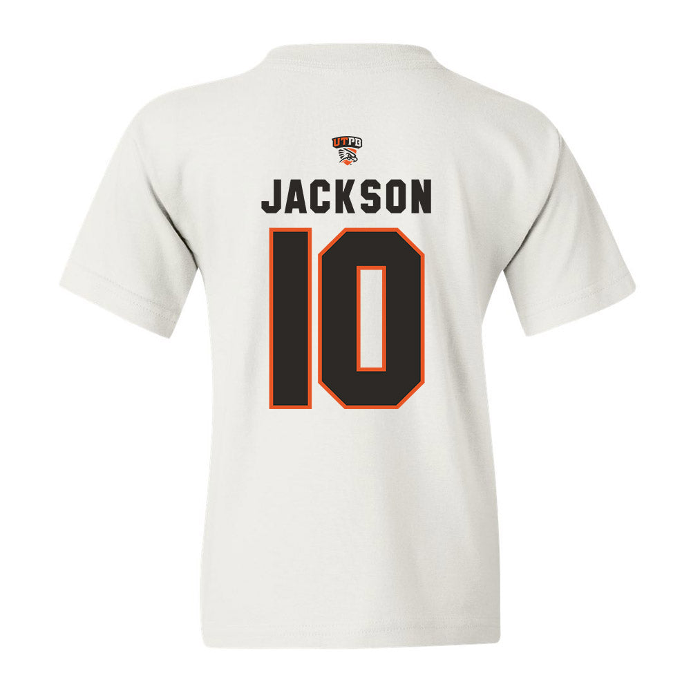 UTPB - NCAA Football : Malik Jackson - White Replica Shersey Youth T-Shirt