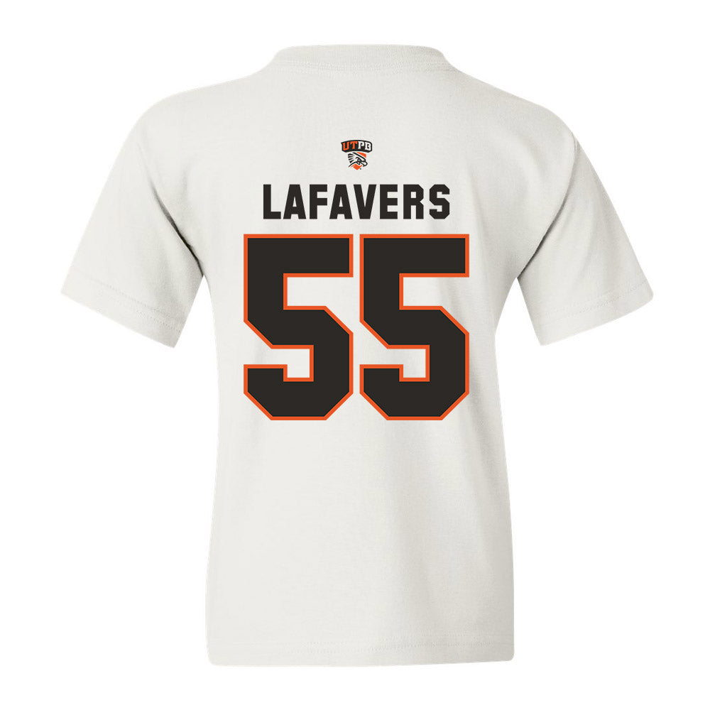 UTPB - NCAA Football : Austin LaFavers - White Replica Shersey Youth T-Shirt