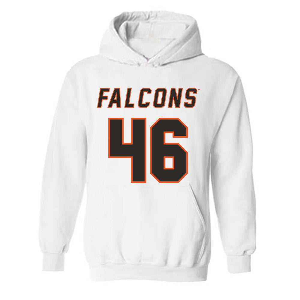 UTPB - NCAA Football : Datron Brooks - White Replica Shersey Hooded Sweatshirt