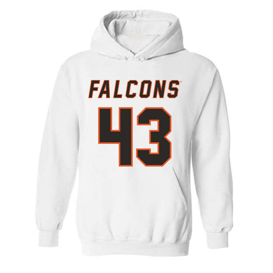 UTPB - NCAA Football : Michael Mayfield - White Replica Shersey Hooded Sweatshirt