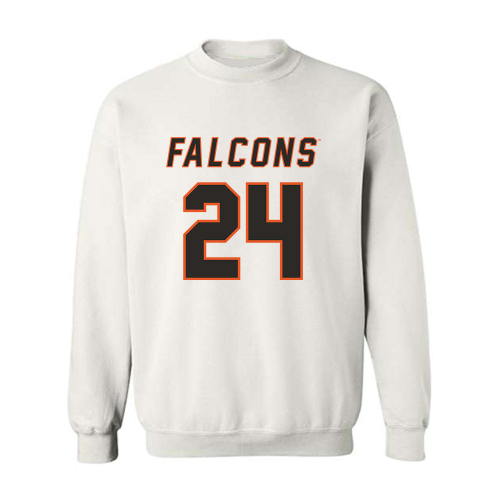 UTPB - NCAA Football : Cristian Martinez - White Replica Shersey Sweatshirt