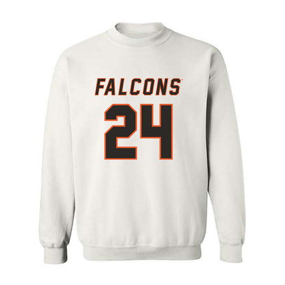 UTPB - NCAA Football : Cristian Martinez - White Replica Shersey Sweatshirt