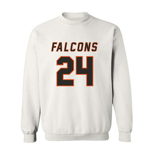 UTPB - NCAA Football : Cristian Martinez - White Replica Shersey Sweatshirt