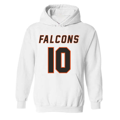 UTPB - NCAA Football : Malik Jackson - White Replica Shersey Hooded Sweatshirt