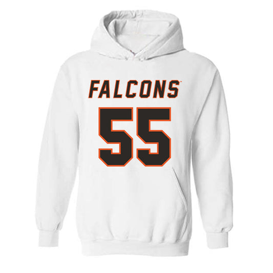 UTPB - NCAA Football : Austin LaFavers - White Replica Shersey Hooded Sweatshirt