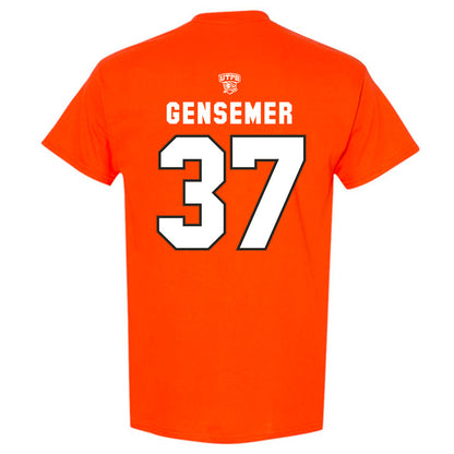 UTPB - NCAA Football : Grant Gensemer - Orange Replica Shersey Short Sleeve T-Shirt