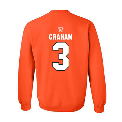 UTPB - NCAA Football : Dylan Graham - Orange Replica Shersey Sweatshirt