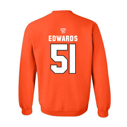 UTPB - NCAA Football : Heston Edwards - Orange Replica Shersey Sweatshirt