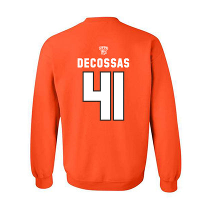UTPB - NCAA Football : Hayden Decossas - Orange Replica Shersey Sweatshirt