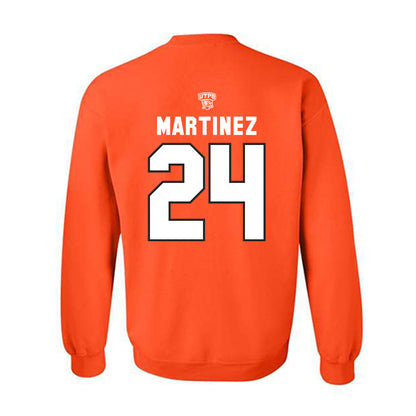 UTPB - NCAA Football : Cristian Martinez - Orange Replica Shersey Sweatshirt