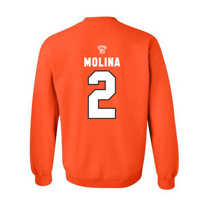 UTPB - NCAA Football : Marcus Molina - Crewneck Sweatshirt Replica Shersey