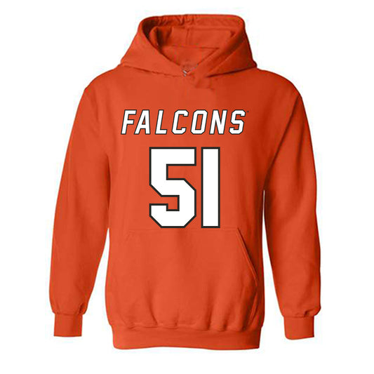 UTPB - NCAA Football : Heston Edwards - Orange Replica Shersey Hooded Sweatshirt