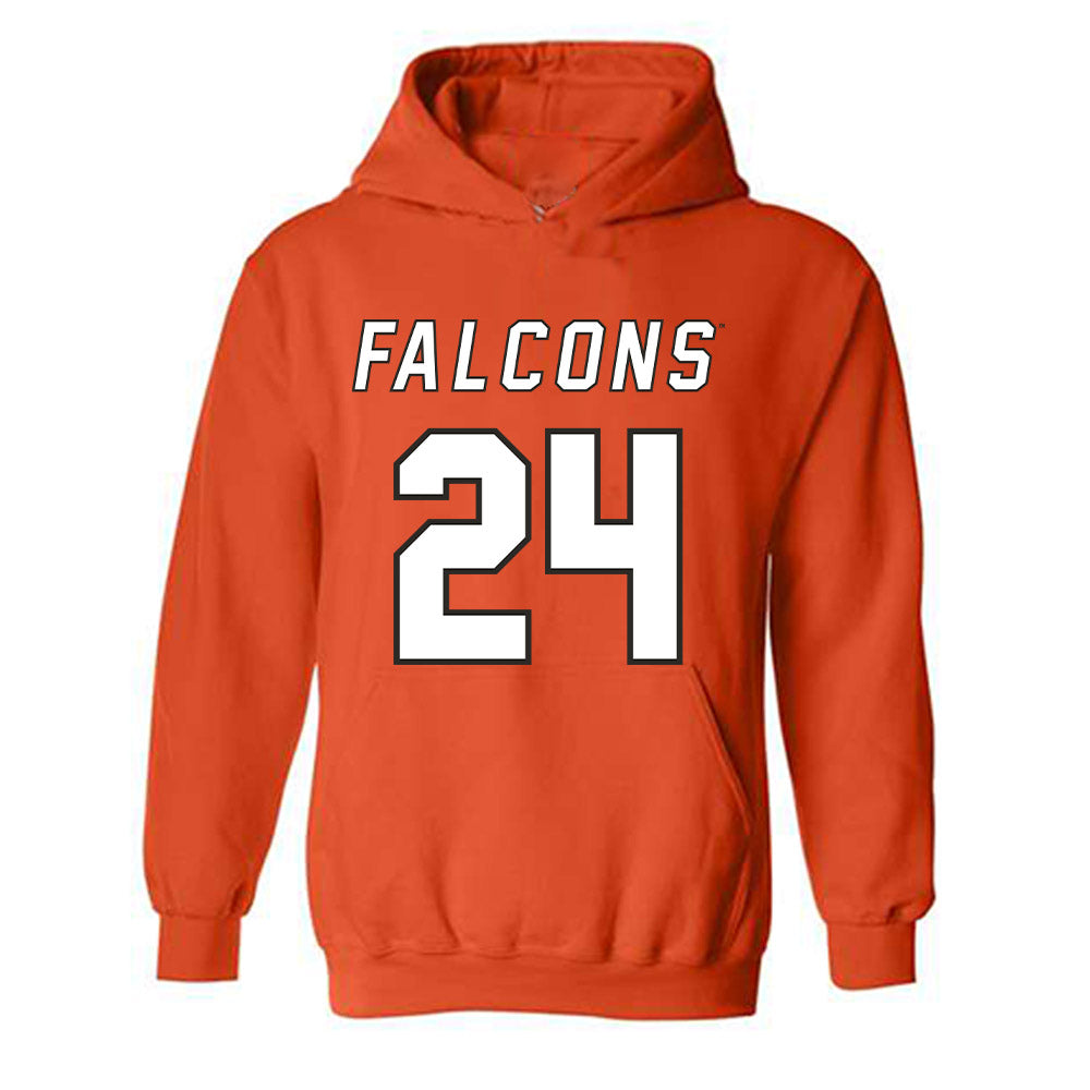 UTPB - NCAA Football : Cristian Martinez - Orange Replica Shersey Hooded Sweatshirt