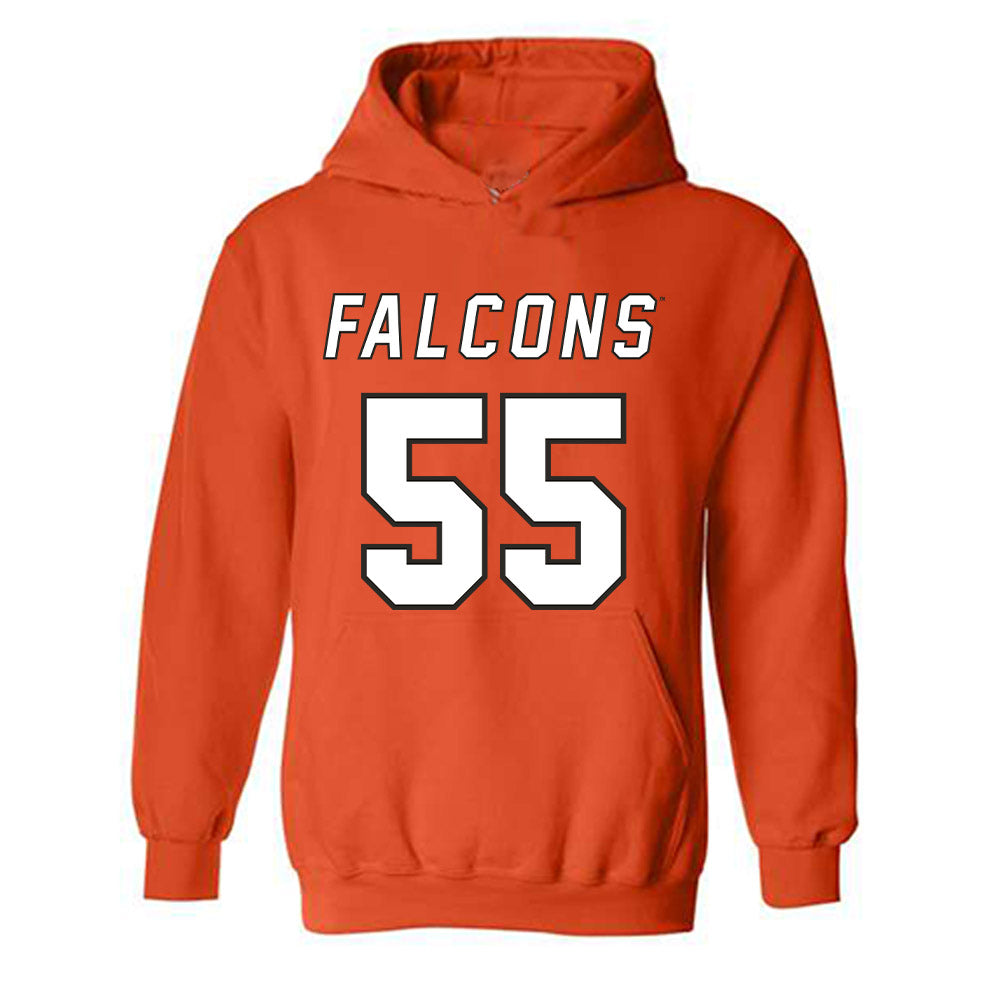 UTPB - NCAA Football : Austin LaFavers - Orange Replica Shersey Hooded Sweatshirt