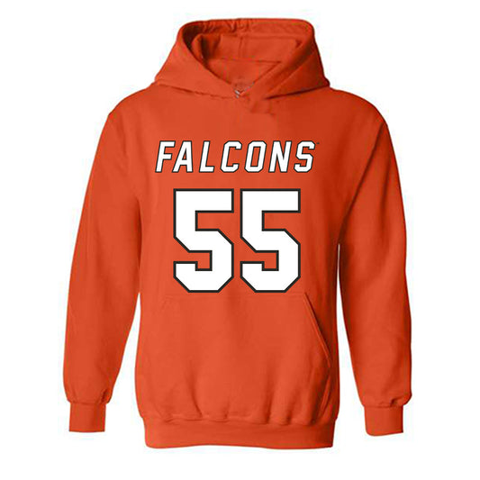 UTPB - NCAA Football : Austin LaFavers - Orange Replica Shersey Hooded Sweatshirt