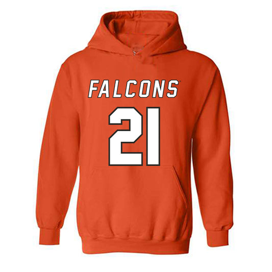 UTPB - NCAA Football : Jaques Tyler - Orange Replica Shersey Hooded Sweatshirt