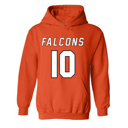 UTPB - NCAA Football : Malik Jackson - Orange Replica Shersey Hooded Sweatshirt
