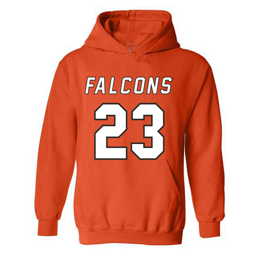 UTPB - NCAA Football : Kamren Amao - Orange Replica Shersey Hooded Sweatshirt