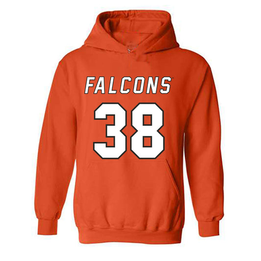 UTPB - NCAA Football : Ty Johnson - Orange Replica Shersey Hooded Sweatshirt