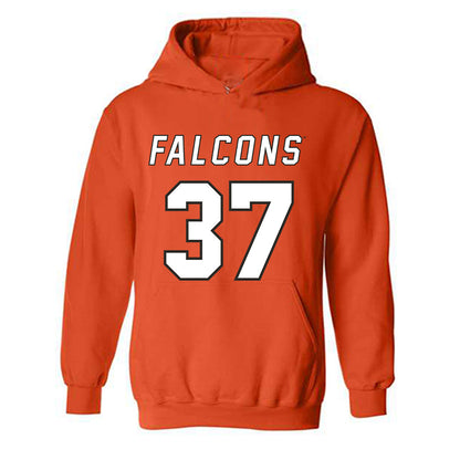 UTPB - NCAA Football : Grant Gensemer - Orange Replica Shersey Hooded Sweatshirt