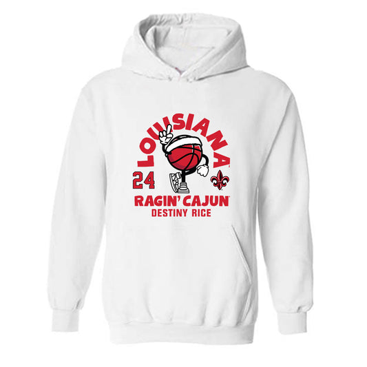 Louisiana - NCAA Women's Basketball : Destiny Rice - Hooded Sweatshirt Fashion Shersey